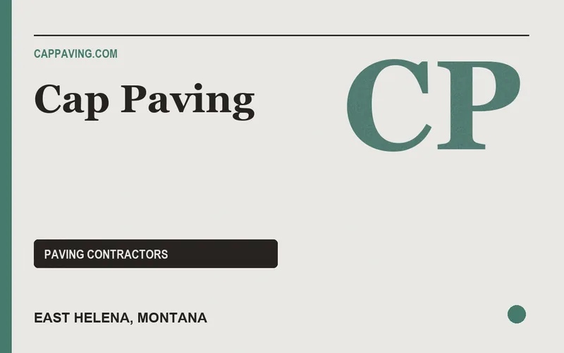 Cap Paving in East Helena, Montana