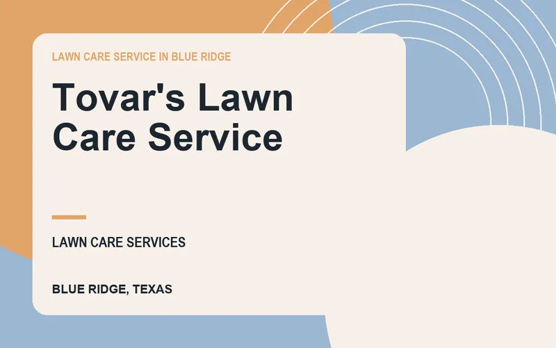 Tovar's Lawn Care Service in Blue Ridge, Texas