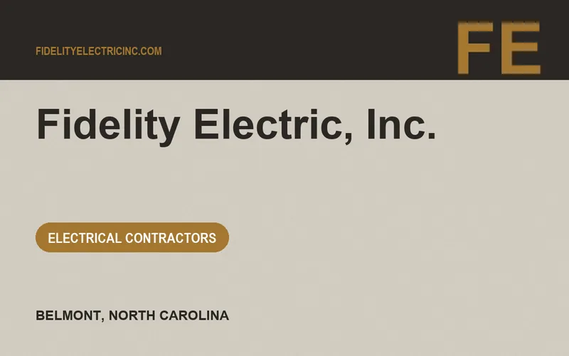 FIDELITY ELECTRIC, INC. in Belmont, North Carolina