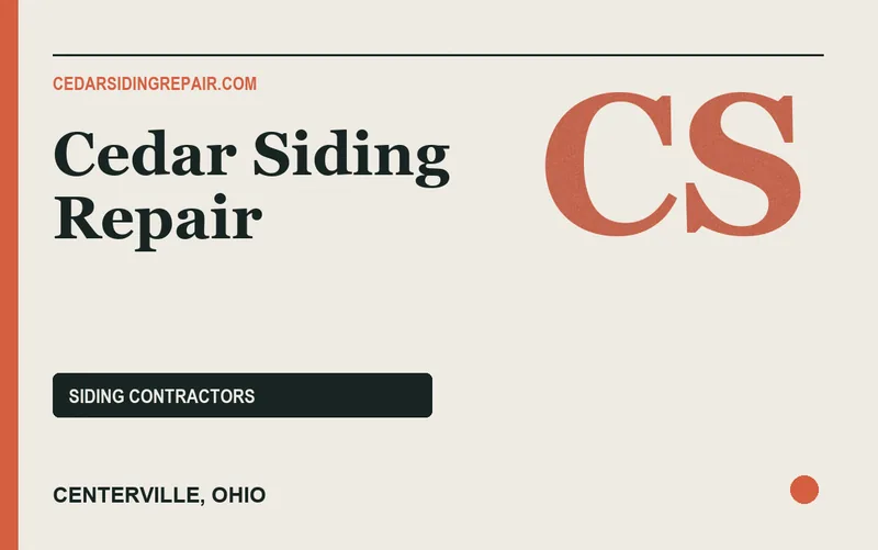 Cedar Siding Repair in Centerville, Ohio