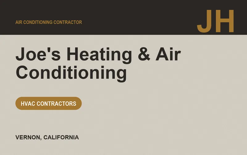 Joe's Heating & Air Conditioning in Vernon, California