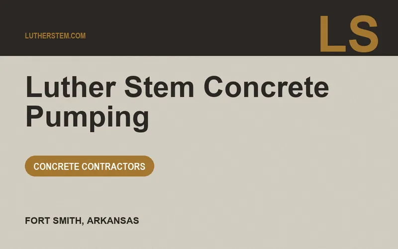 Luther Stem Concrete Pumping in Fort Smith, Arkansas