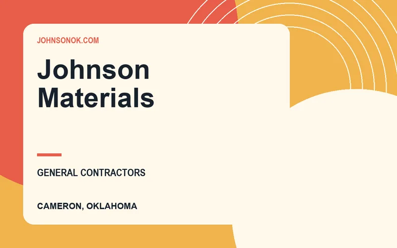 Johnson Materials in Cameron, Oklahoma