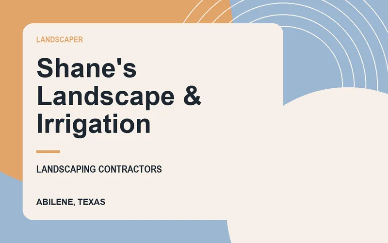 Shane's Landscape & Irrigation in Abilene, Texas