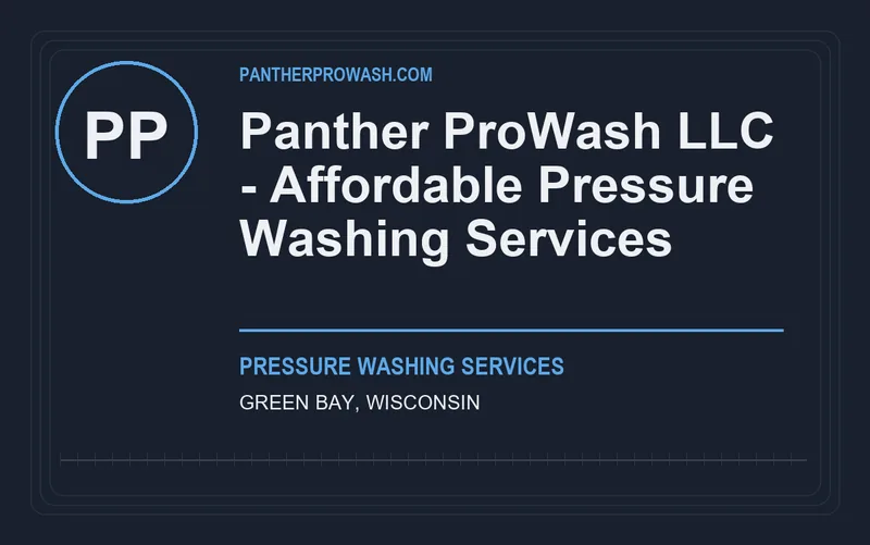 Panther ProWash LLC - Affordable Pressure Washing Services in Green Bay, Wisconsin