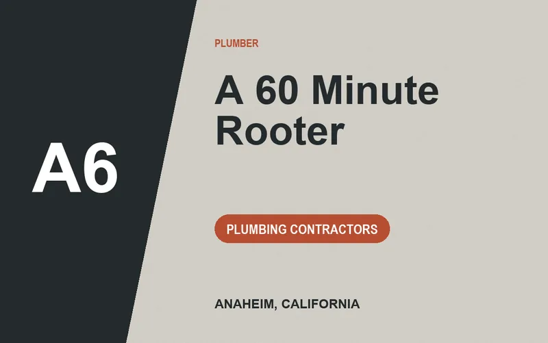 A 60 Minute Rooter in Anaheim, California