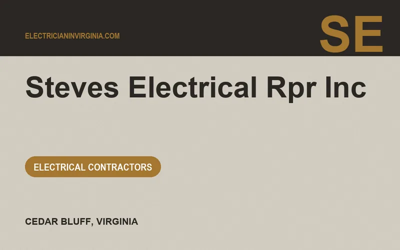 Steves Electrical Rpr Inc in Cedar Bluff, Virginia
