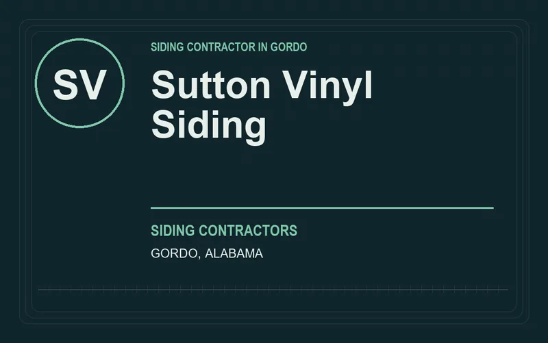 Sutton Vinyl Siding in Gordo, Alabama