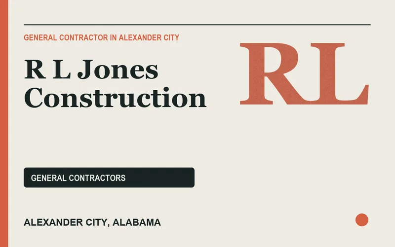 R L Jones Construction in Alexander City, Alabama