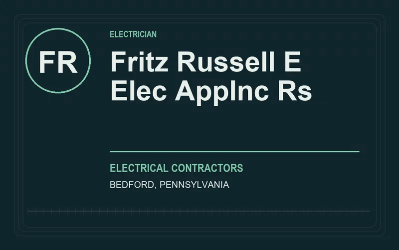 Fritz Russell E Elec Applnc Rs in Bedford, Pennsylvania