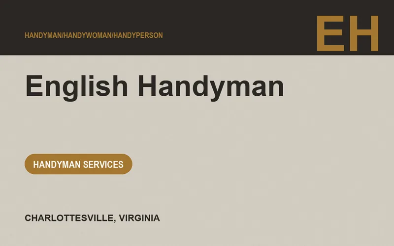 English Handyman in Charlottesville, Virginia