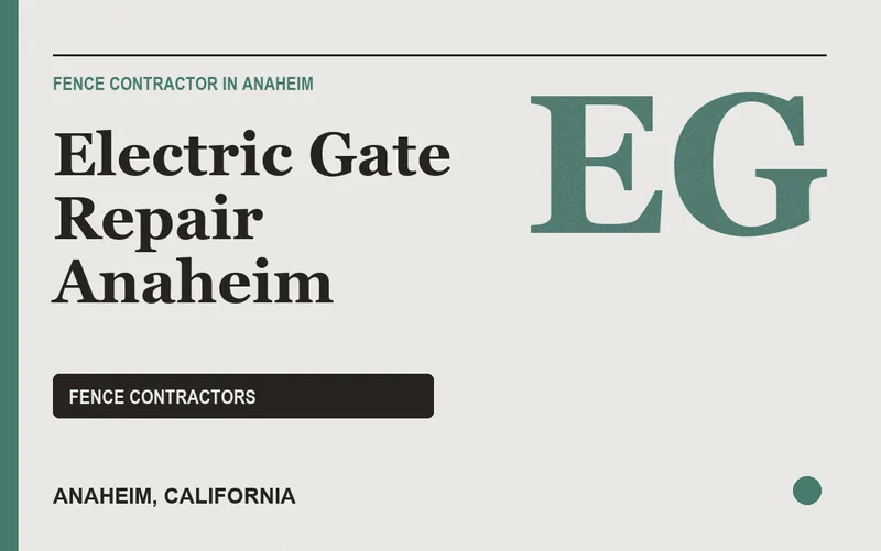 Electric Gate Repair Anaheim in Anaheim, California