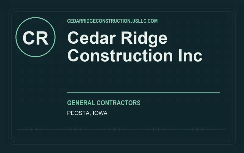 Cedar Ridge Construction Inc in Peosta, Iowa