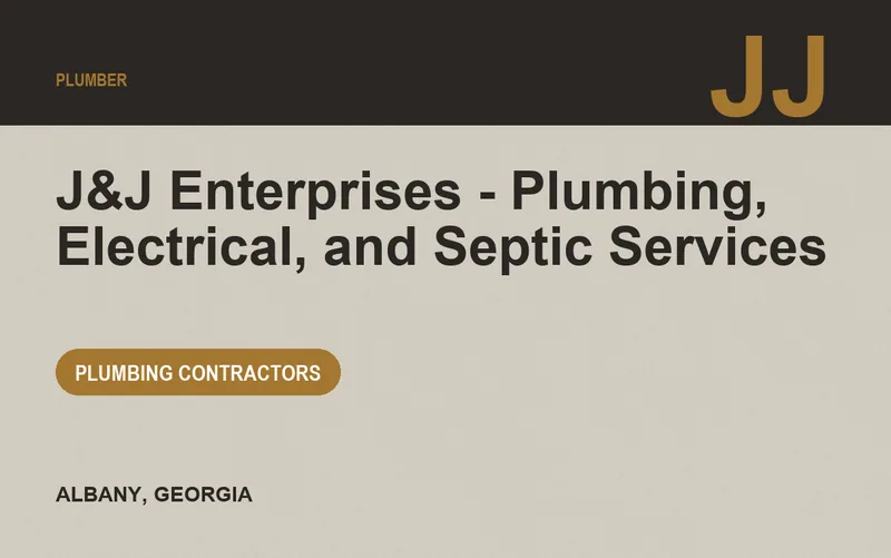 J&J Enterprises - Plumbing, Electrical, and Septic Services in Albany, Georgia