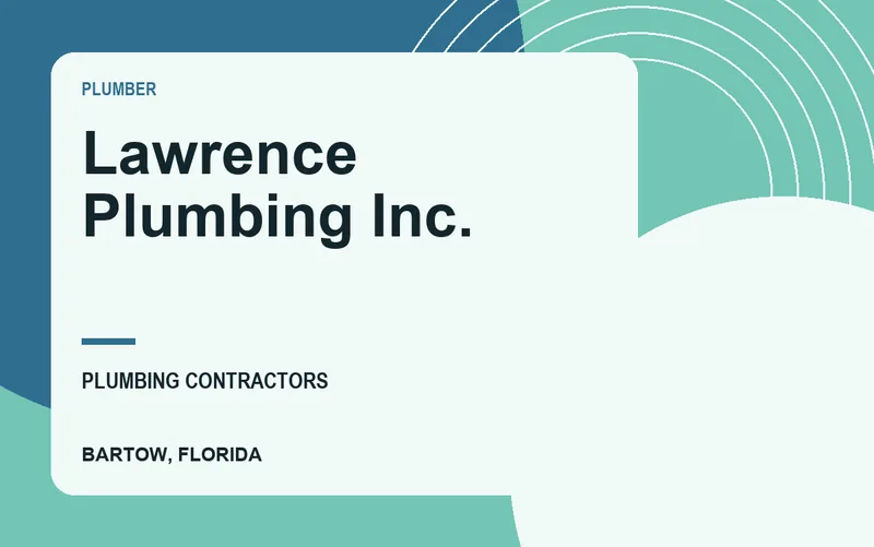 Lawrence Plumbing Inc. in Bartow, Florida