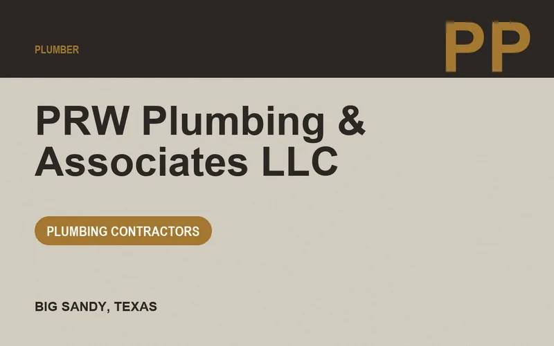 PRW Plumbing & Associates LLC in Big Sandy, Texas