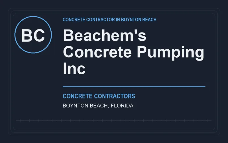 Beachem's Concrete Pumping Inc in Boynton Beach, Florida