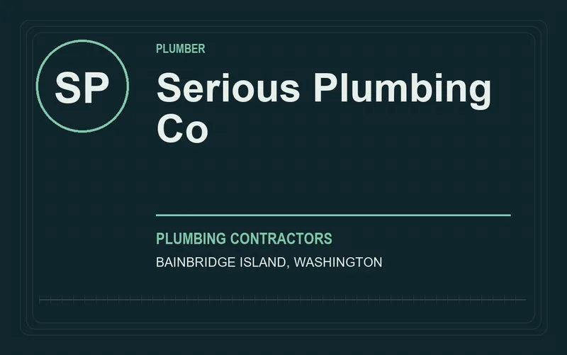 Serious Plumbing Co in Bainbridge Island, Washington