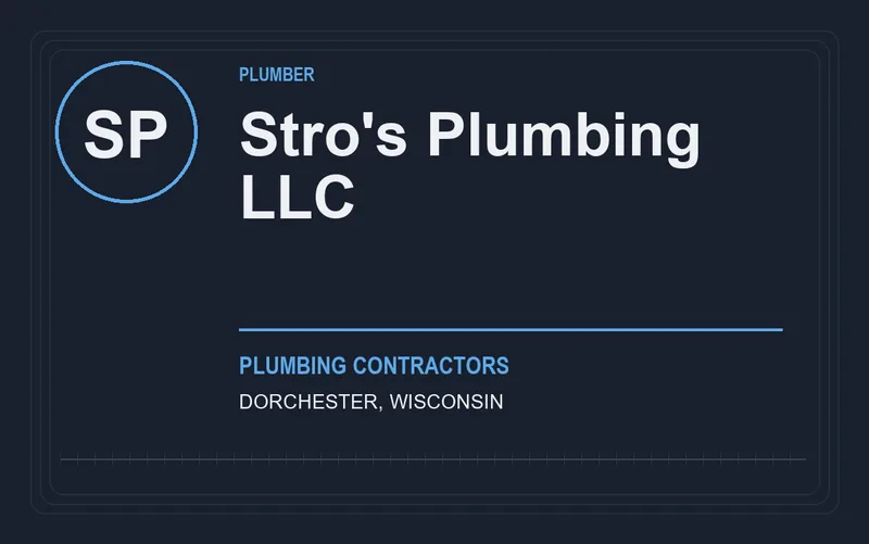 Stro's Plumbing LLC in Dorchester, Wisconsin