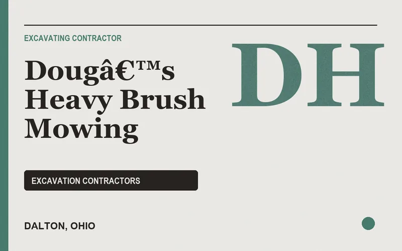 Dougâ€™s Heavy Brush Mowing in Dalton, Ohio