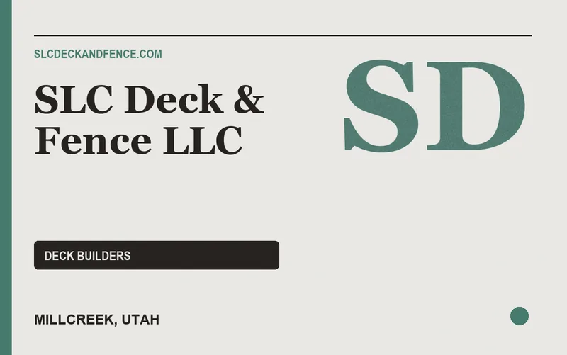 SLC Deck & Fence LLC in Millcreek, Utah