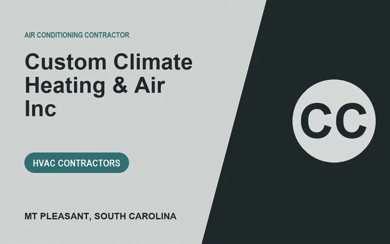 Custom Climate Heating & Air Inc in Mt Pleasant, South Carolina