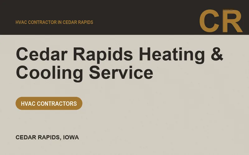 Cedar Rapids Heating & Cooling Service in Cedar Rapids, Iowa