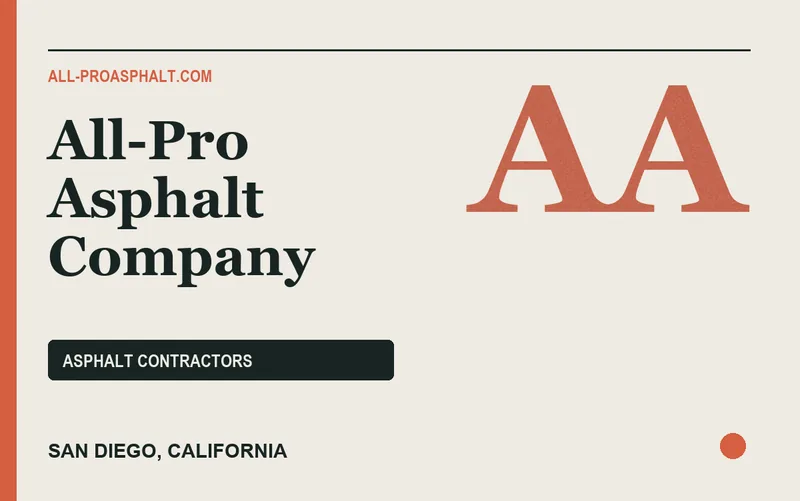 All-Pro Asphalt Company in San Diego, California