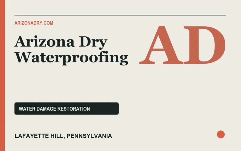 Arizona Dry Waterproofing in Lafayette Hill, Pennsylvania