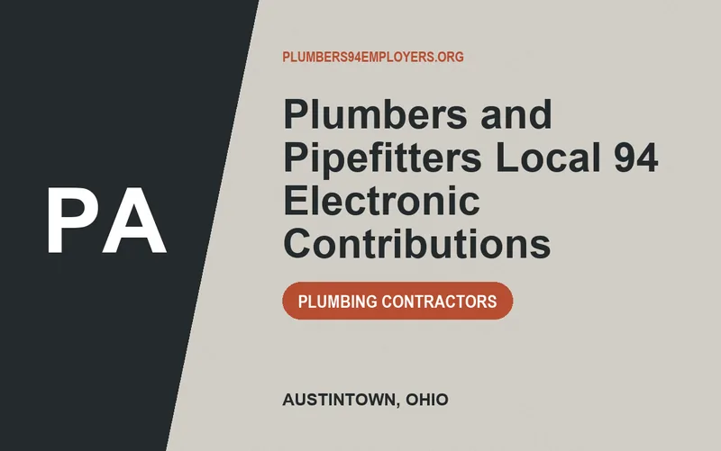 Plumbers and Pipefitters Local 94 Electronic Contributions in Austintown, Ohio