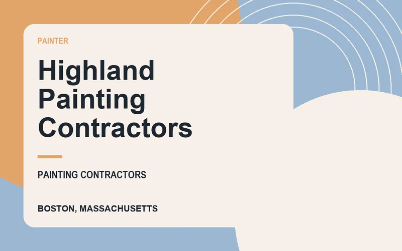 Highland Painting Contractors in Boston, Massachusetts