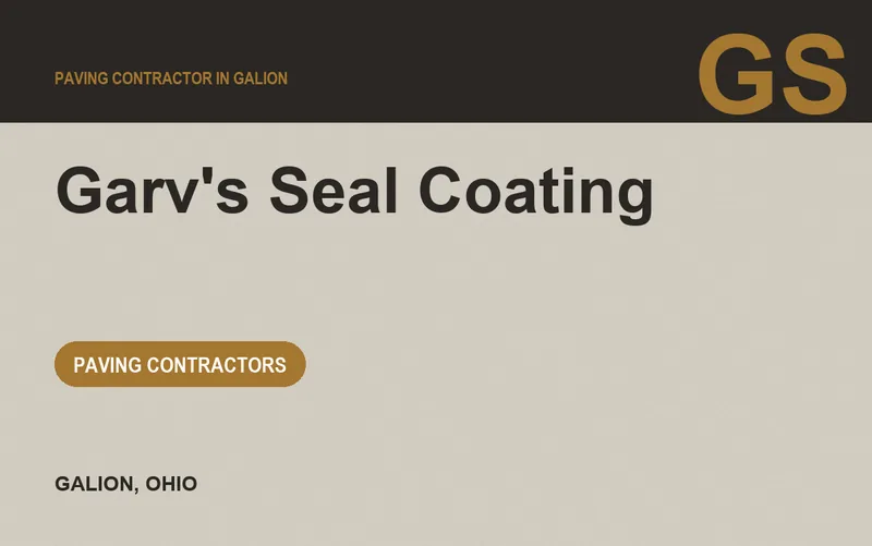 Garv's Seal Coating in Galion, Ohio