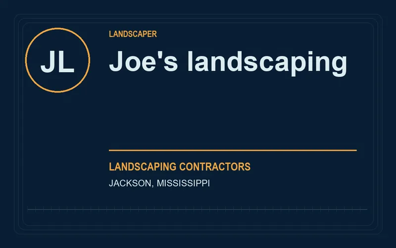 Joe's landscaping in Jackson, Mississippi