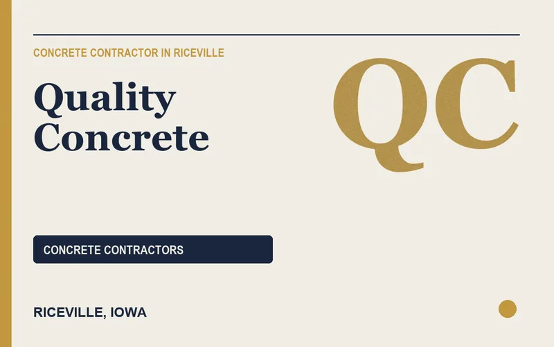 Quality Concrete in Riceville, Iowa