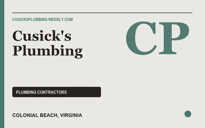 Cusick's Plumbing in Colonial Beach, Virginia