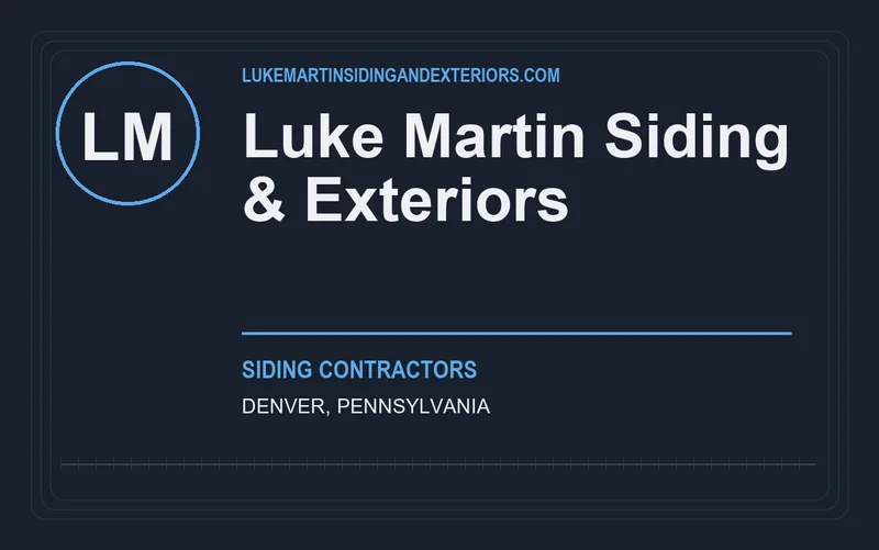 Luke Martin Siding & Exteriors in Denver, Pennsylvania