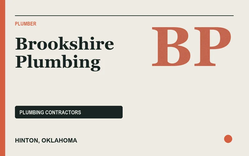 Brookshire Plumbing in Hinton, Oklahoma