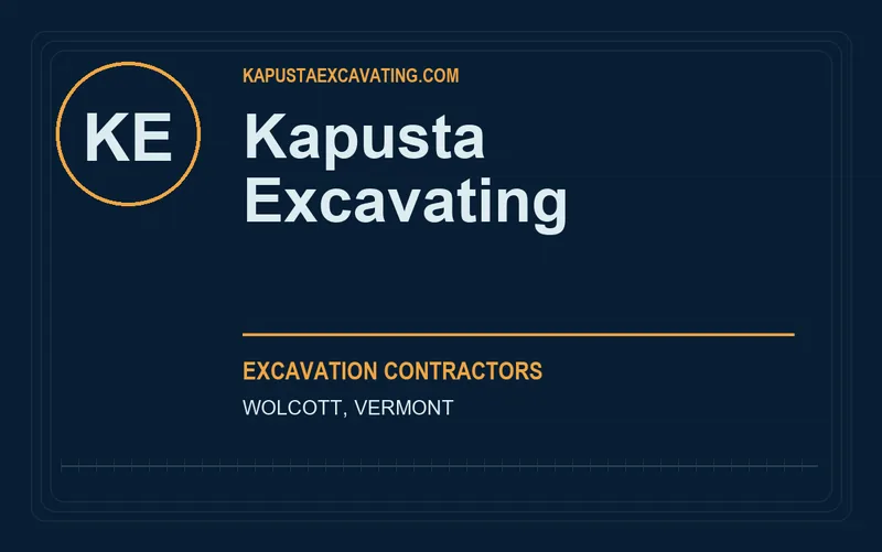 Kapusta Excavating in Wolcott, Vermont