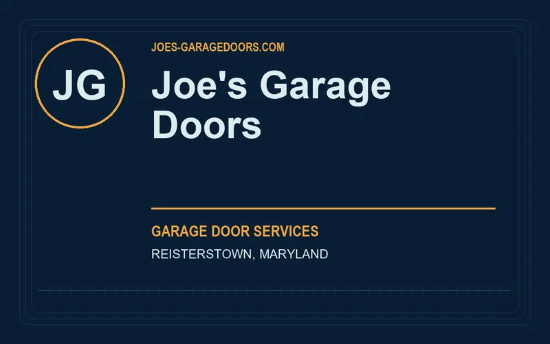 Joe's Garage Doors in Reisterstown, Maryland
