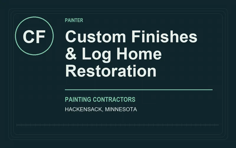 Custom Finishes & Log Home Restoration in Hackensack, Minnesota