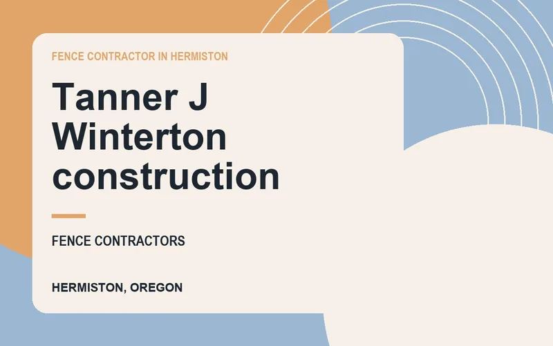 Tanner J Winterton construction in Hermiston, Oregon