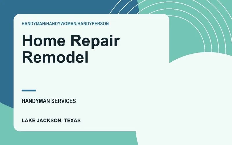 Home Repair Remodel in Lake Jackson, Texas
