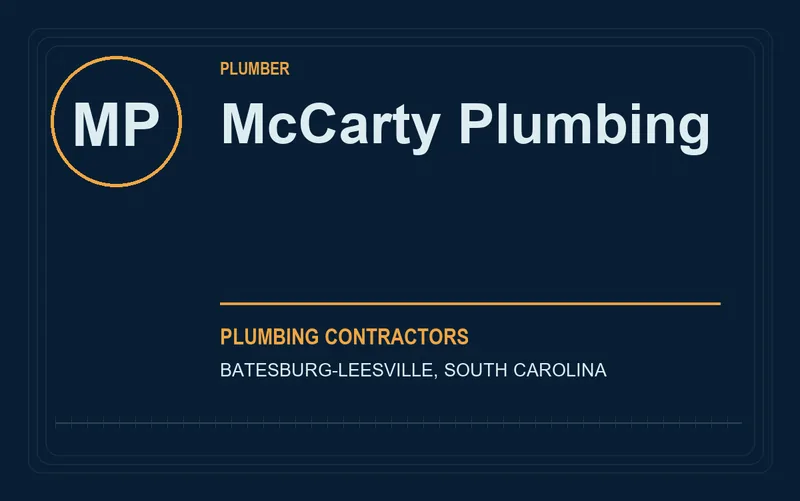 McCarty Plumbing in Batesburg-Leesville, South Carolina