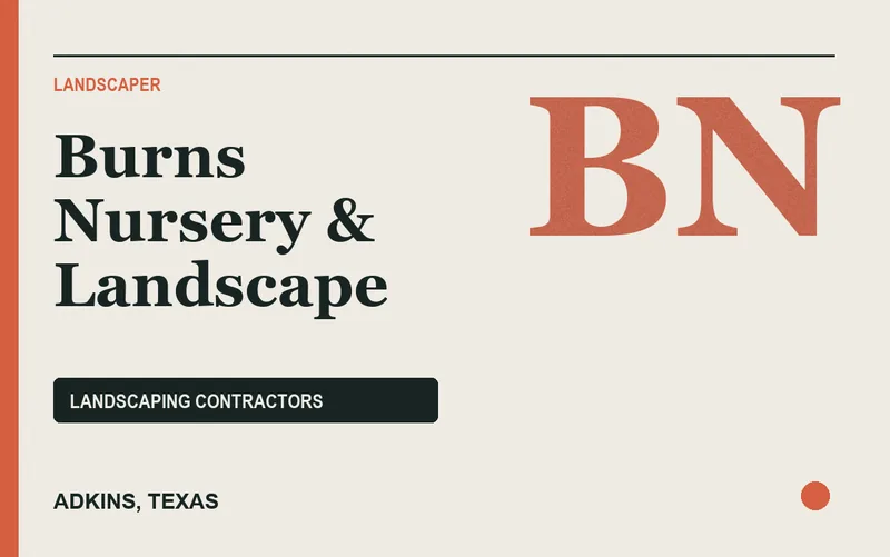 Burns Nursery & Landscape in Adkins, Texas