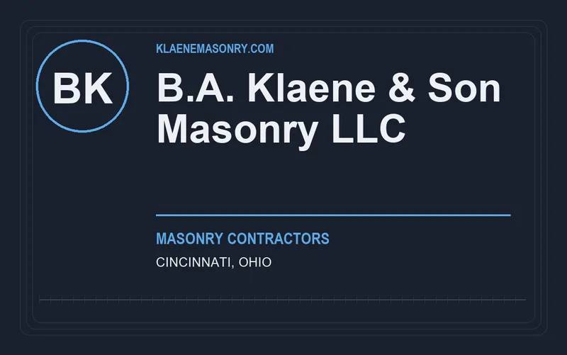 B.A. Klaene & Son Masonry LLC in Cincinnati, Ohio