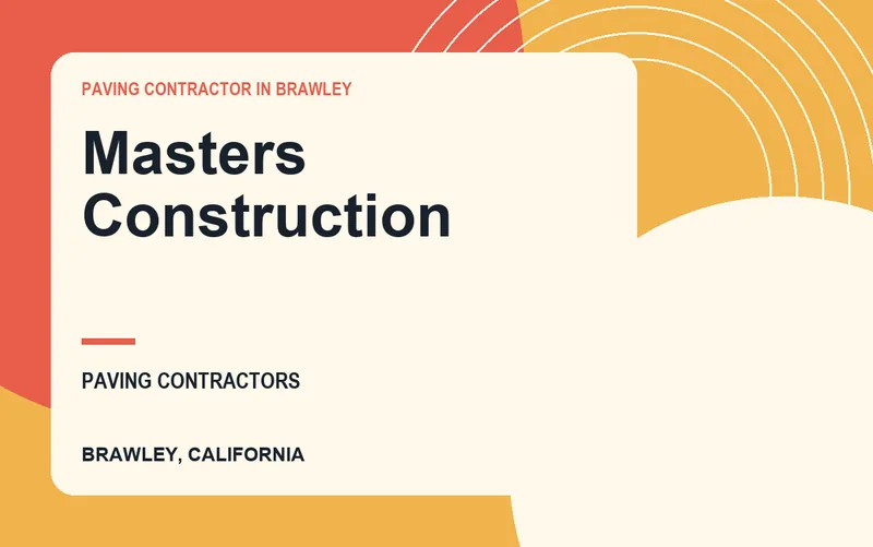 Masters Construction in Brawley, California
