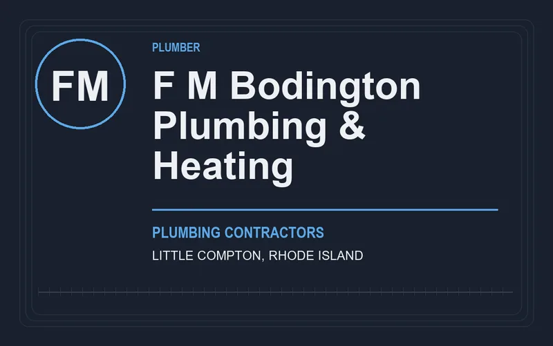 F M Bodington Plumbing & Heating in Little Compton, Rhode Island