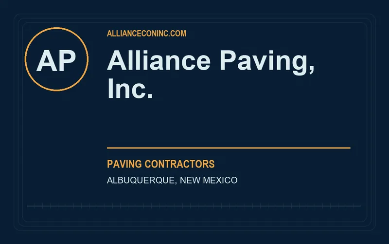 Alliance Paving, Inc. in Albuquerque, New Mexico