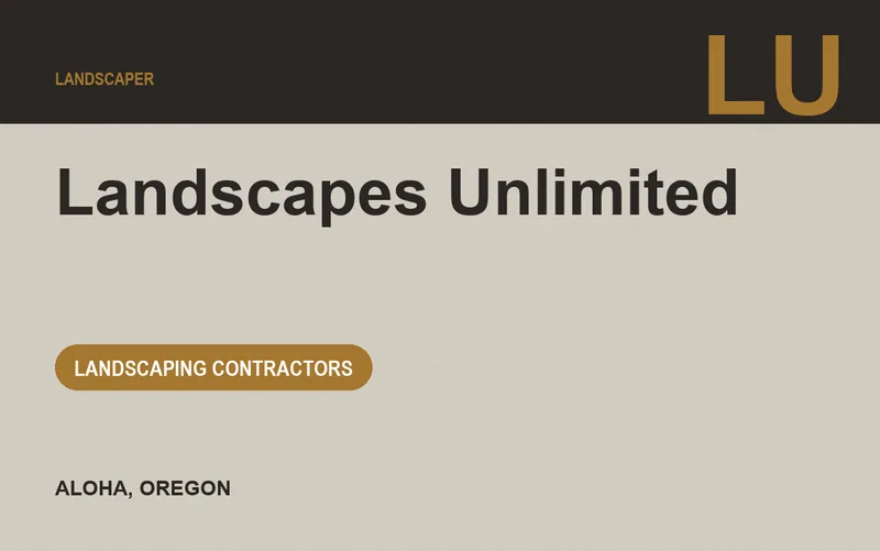 Landscapes Unlimited in Aloha, Oregon