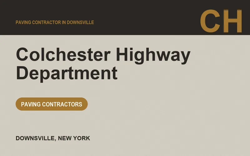 Colchester Highway Department in Downsville, New York